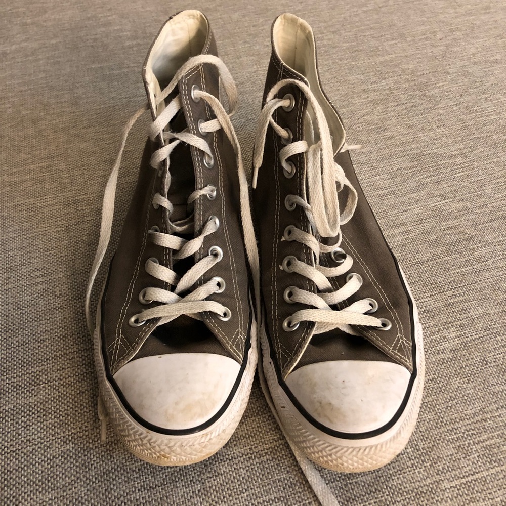 Classic grey high top converse